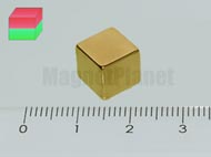 12 mm N48 NEODYM m�gnes kocka Au